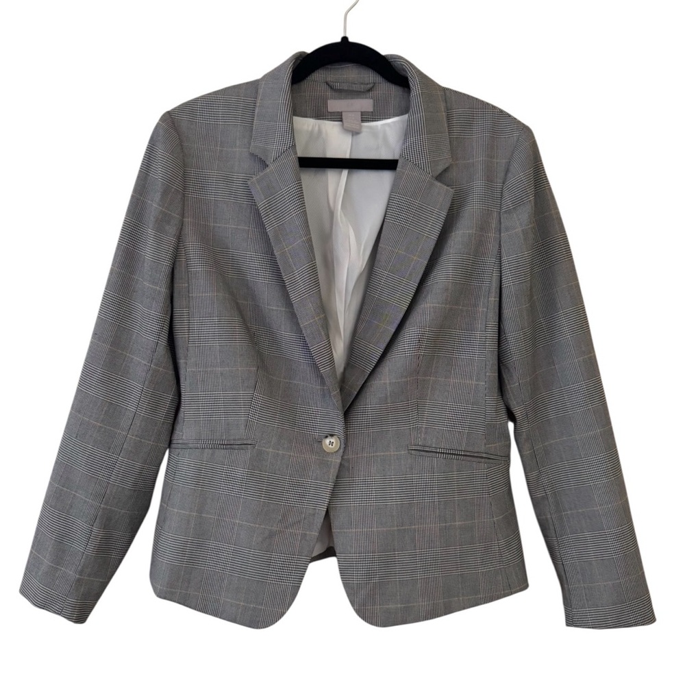 H&M Classic Gray Plaid Women's Blazer